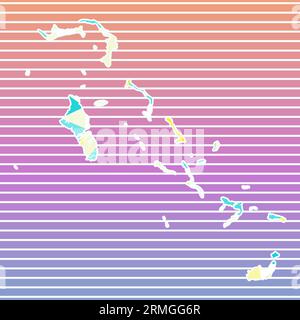 Illustrazione vettoriale delle Bahamas. Design delle Bahamas su sfondo a strisce sfumate. Tecnologia, Internet, rete, concetto di telecomunicazione. Vettore accattivante Illustrazione Vettoriale