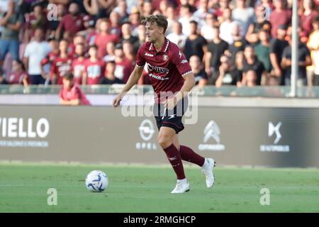 Salerno, Napoli, Italia. 28 agosto 2023. Emil Bohinen di Salernitana durante la partita di serie A Salernitana - Udinese, Stadio Arechi Salerno Italia (Credit Image: © Ciro De Luca/ZUMA Press Wire) SOLO USO EDITORIALE! Non per USO commerciale! Foto Stock