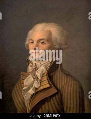 Maximilien Francois Marie Isidore de Robespierre (1758 – 1794), statista francese, ampiamente conosciuto, influente e controverso figura della Rivoluzione francese. Foto Stock