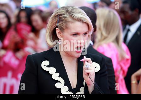 Emerald Fennell partecipa alla "Barbie" European Premiere al Cineworld Leicester Square il 12 luglio 2023 a Londra, in Inghilterra. Foto Stock