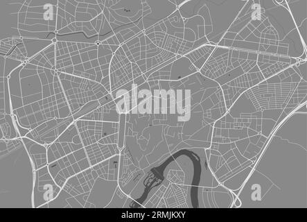 Grande mappa di Cordova, area urbana Illustrazione Vettoriale