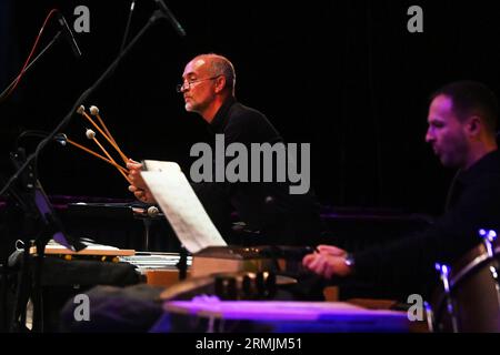 Ostrava, Repubblica Ceca. 28 agosto 2023. Concerto di Ostravska banda i durante il Festival di Ostrava Days Music of Today a Ostrava, Repubblica Ceca, 28 agosto 2023. Crediti: Jaroslav Ozana/CTK Photo/Alamy Live News Foto Stock