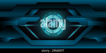 interfaccia astratta meccanismo di quotatura futuristico concetto di tecnologia della porta illustrazione vettoriale di sfondo Illustrazione Vettoriale