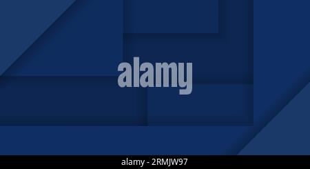 strato di carta blu scuro astratto illustrazione del design moderno del banner del sito web sfondo vettoriale Illustrazione Vettoriale
