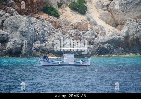 Yacht Greek Island Hopping Lefkada e Itaca nel mar Ionio Foto Stock