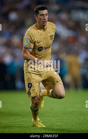 Valencia, Spagna. 30 ottobre 2022. Robert Lewandowski del FC Barcelona corre durante la partita di LaLiga Santander tra Valencia CF e FC Barcelona allo stadio Mestalla, 29 ottobre 2022, Valencia, Spagna. (Foto di David Aliaga/NurPhoto) credito: NurPhoto SRL/Alamy Live News Foto Stock