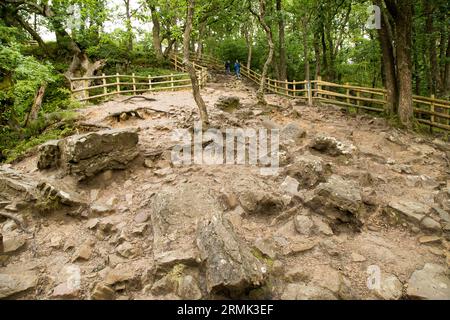 Quattro cascate Gwaun Hapste Brecon Beacons, Bannau Brycheiniog Galles Foto Stock