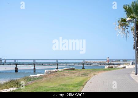 Estuario del fiume Yarkon, Tel Aviv, Israele Foto Stock