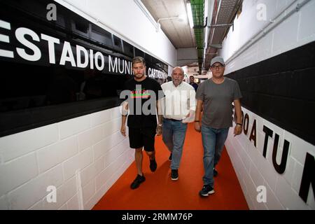 29/08/2023, il colombiano Juan Jose Narvaez, nuovo giocatore della squadra FC Cartagena, Estadio Cartagonova, Cartagena, regione di Murcia. Foto Stock