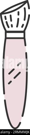 Spazzola di trucco isolato colorato moda icona Vector Illustrazione Vettoriale
