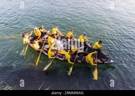 Neretva race, "Ladja competition" Foto Stock