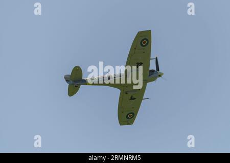 Supermarine Spitfire allo Zigairmeet Air Show 2023 a Mollis, Svizzera Foto Stock