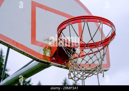 Cerchio da basket Weatherbeaten Foto Stock