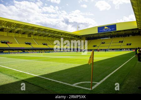 Villarreal, Spagna. 27 agosto 2023. La ceramica Stadium durante la partita LaLiga EA Sports tra il Villarreal CF e il FC Barcelona all'Estadio la ceramica di Villarreal, in Spagna. Credito: DAX Images/Alamy Live News Foto Stock