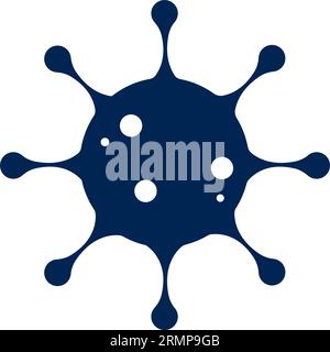 Icon Vector con design piatto virus isolato colorato Illustrazione Vettoriale