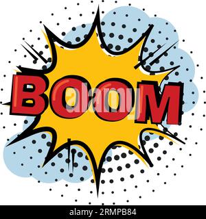 Pagina a fumetti colorata con un'espressione di chat a fumetti Pop art Vector Illustrazione Vettoriale