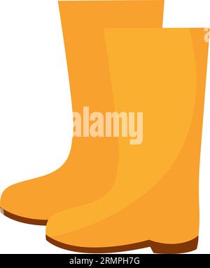 Stivali fango colorati isolati Icon Vector Illustrazione Vettoriale