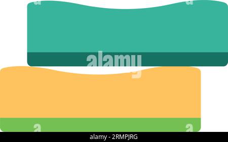 Coppia isolata di spugne colorate ICON Vector Illustrazione Vettoriale