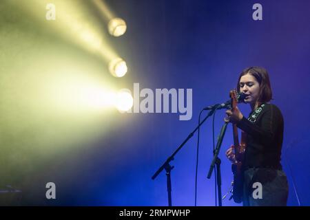 Snail mail – vero nome Lindsey Jordan – Plays far Out Stage al Green Man Festival in Galles, Regno Unito, agosto 2023. Foto: Rob Watkins Foto Stock