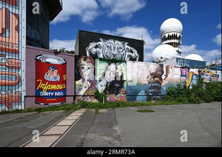 Ex edifici americani a Teufelsberg, Grunewald Berlino Foto Stock