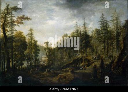 Vista della Spa "Augustusbad" a Radeberg 1743 di Johann Alexander Thiele Foto Stock