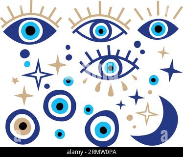 Evil Eyes Protection Vector Illustrazione Vettoriale