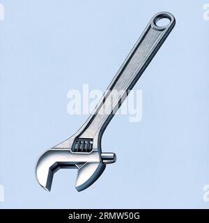 Illustrazione della chiave regolabile Foto Stock