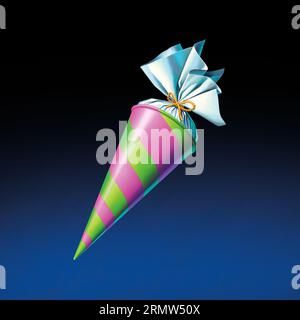 Illustrazione del cono scolastico Foto Stock
