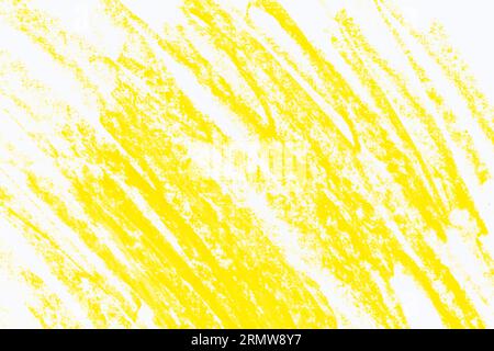 giallo bianco skatch crayons strockes texture sfondo Foto Stock