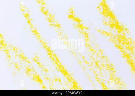 giallo bianco skatch crayons strockes texture sfondo Foto Stock