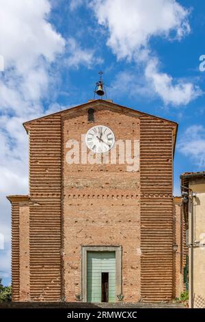 Facciata della Collegiata di San Giovanni Battista, nel centro storico di Fucecchio, Firenze, Italia Foto Stock