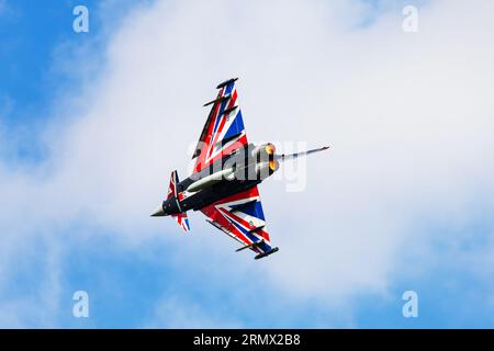 RAF Typhoon display Team Blackjack Jet di RAF Coningsby. Foto Stock