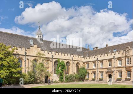 Il Front Court del St John's College, Università di Oxford, Inghilterra. Foto Stock