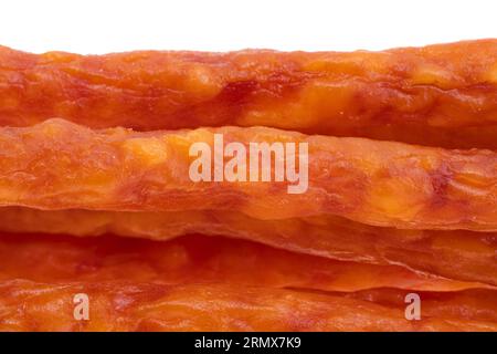 salsicce da caccia isolate su sfondo bianco Foto Stock
