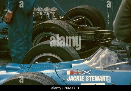 Matra Ford guidata da Jackie Stewart nel Gran Premio di Formula 1 Watkins Glen 1968, partì 2°, terminò 1° Foto Stock