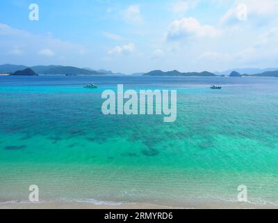 Isole Kerama, Parco Nazionale, Okinawa, Giappone - zone blu Foto Stock