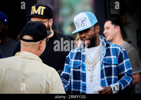 Floyd Mayweather Jr. Fort Lauderdale, Florida, USA. 30 agosto 2023. Credito: Yaroslav Sabitov/YES Market Media/Alamy Live News Foto Stock