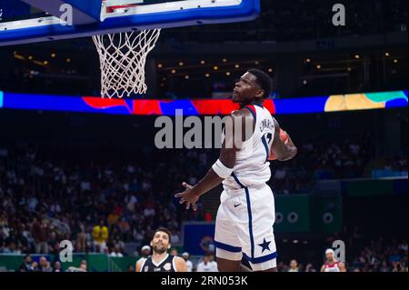 Pasay City, Filippine. 1 gennaio 2009. Anthony Edwards (#10) di Team USA Leftie Windmill Dunk (foto di Noel Tonido/Pacific Press) Credit: Pacific Press Media Production Corp./Alamy Live News Foto Stock