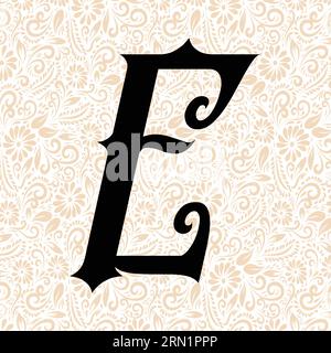 Old Fashioned Alphabet e UPPER , Black Alphabet Vector, Alphabet Vector, Alphabet silhouette Vector, font Vector, ultimo disegno, vettore alfabetico, font VE Illustrazione Vettoriale