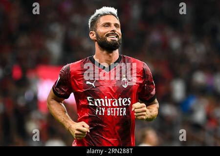 Milano, Italia - 26 agosto 2023: Olivier Giroud del Milan durante la partita di serie A AC Milan vs Torino allo Stadio San Siro Foto Stock