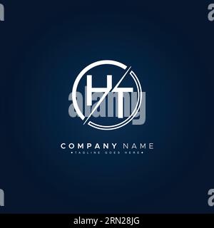 Logo HT abstract Letter - modello monogramma iniziale per alfabeti H e T. Illustrazione Vettoriale
