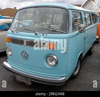 Volkswagen VW Kombi Transporter Mini Van Blue Vintage retro Show Shine Day Out, Melbourne Victoria Foto Stock