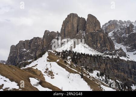 Foto dei Monti di Selva di Val Gardena. Foto Stock