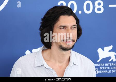 Lido di Venezia, Italia. 31 agosto 2023. Adam driver partecipa a una photocall per il film "Ferrari" alla 80a Mostra Internazionale d'Arte cinematografica di Venezia il 31 agosto 2023 a Venezia, Italia. © foto: Cinzia Camela. Credito: Live Media Publishing Group/Alamy Live News Foto Stock