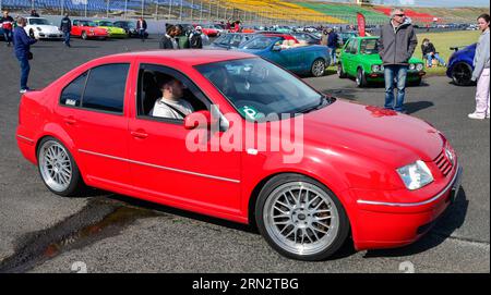 Volkswagen VW Bora Red Vintage retro Show Shine Day Out, Melbourne Victoria Foto Stock