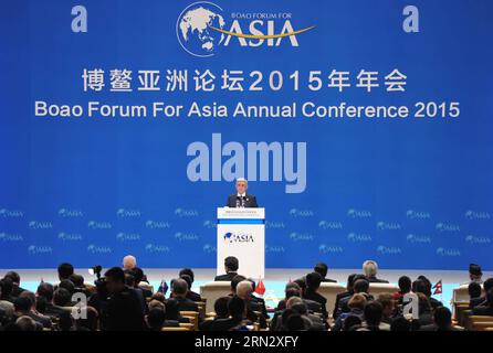 (150328) -- BOAO, 28 marzo 2015 -- il presidente armeno Serzh Sargsyan interviene durante la cerimonia di apertura della conferenza annuale del 2015 del Forum di Boao per l'Asia (BFA) a Boao, nella provincia di Hainan nella Cina meridionale, il 28 marzo 2015. ) (mp) CHINA-BOAO-BFA 2015-OPENING (CN) ZhaoxYingquan PUBLICATIONxNOTxINxCHN Boao marzo 28 2015 il presidente Serzh Sargsyan interviene durante la cerimonia di apertura della conferenza annuale 2015 del Forum di Boao per l'Asia BfA a Boao nella provincia di Hainan nella Cina meridionale marzo 28 2015 MP China Boao BfA 2015 Opening CN PUBLICATIONxNOTxINxCHN Foto Stock