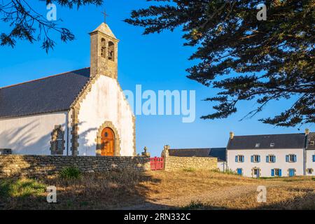 Francia, Morbihan, isola degli Edici, chiesa di Notre-Dame-la-Blanche Foto Stock