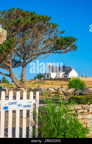 Francia, Morbihan, isola degli Edici, chiesa di Notre-Dame-la-Blanche Foto Stock