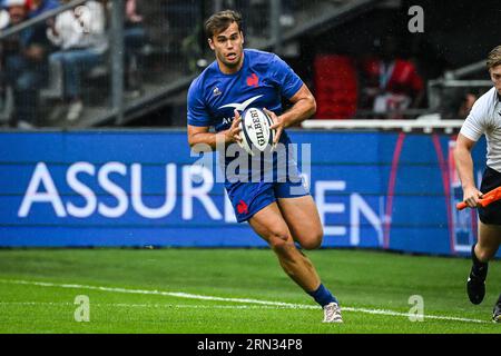 Parigi, Francia. 27 agosto 2023. Damian Penaud di Francia durante la partita amichevole tra Francia e Australia giocata allo Stade de France il 27 agosto a Parigi. (Foto di Matthieu Mirville/PRESSINPHOTO) crediti: PRESSINPHOTO SPORTS AGENCY/Alamy Live News Foto Stock