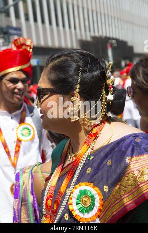 41° Parata annuale dell'India Day su Madison Avenue a New York City nel 2023. Foto Stock